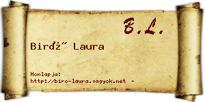 Biró Laura névjegykártya